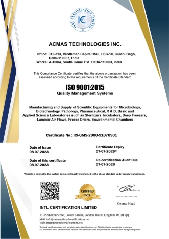 ISO 13485 Certificate of Acmas Technologies Inc.